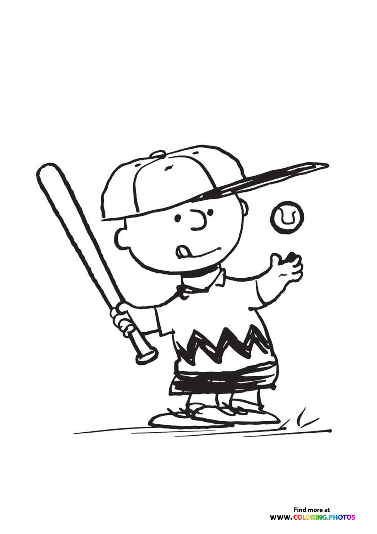Charlie Brown playing baseball