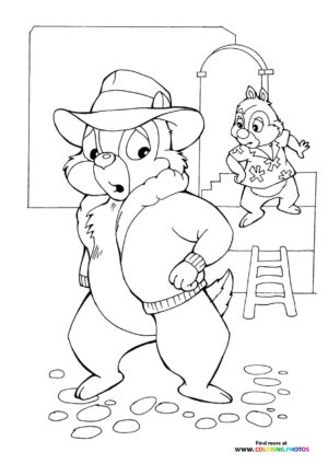 Chip and Dale in the Rescue Rangers Headquarters