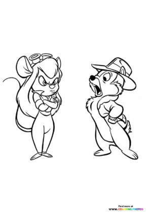 Chip and Dale Posing Together