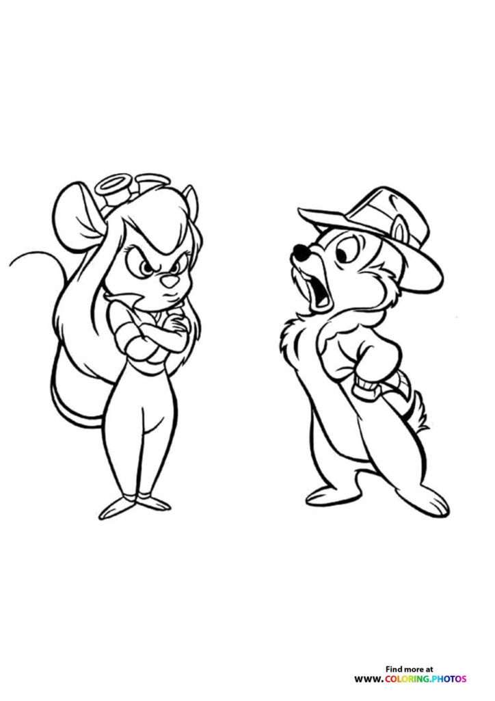 Chip and Dale Posing Together