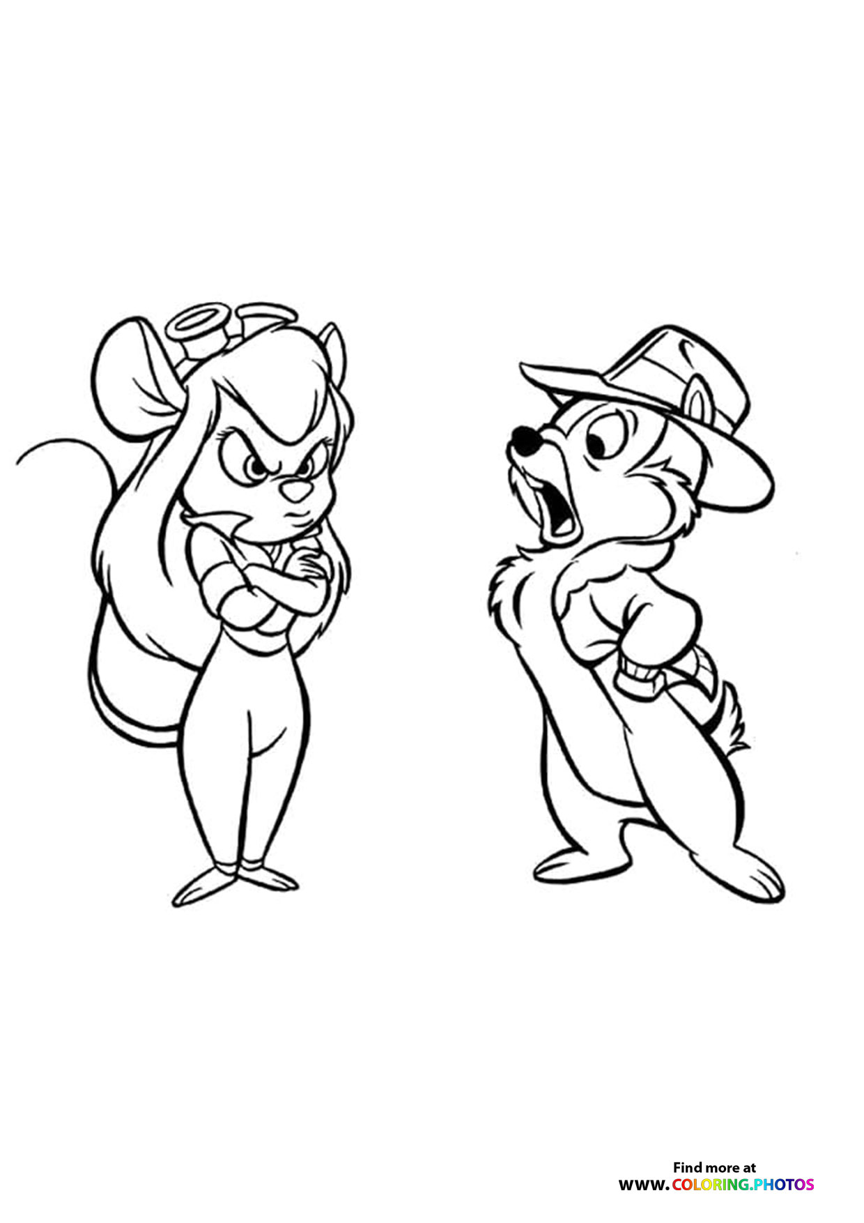 Chip and Dale Posing Together
