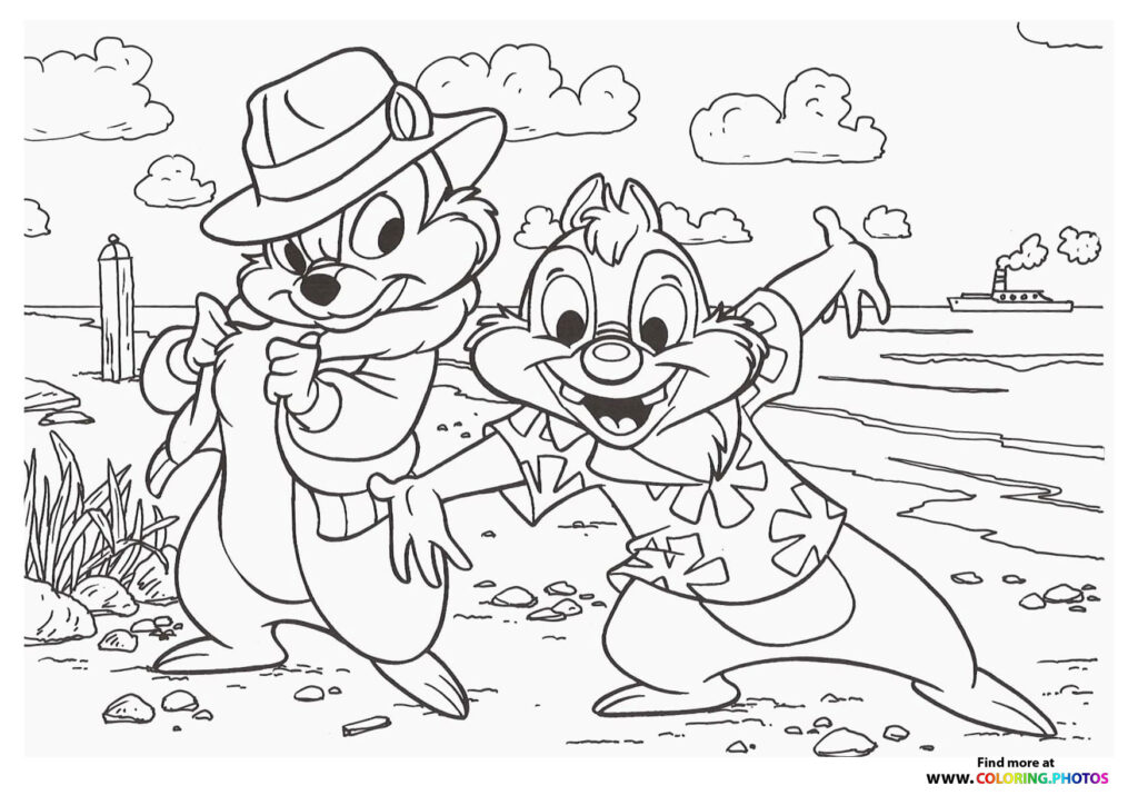 Chip and Dale at the Beach