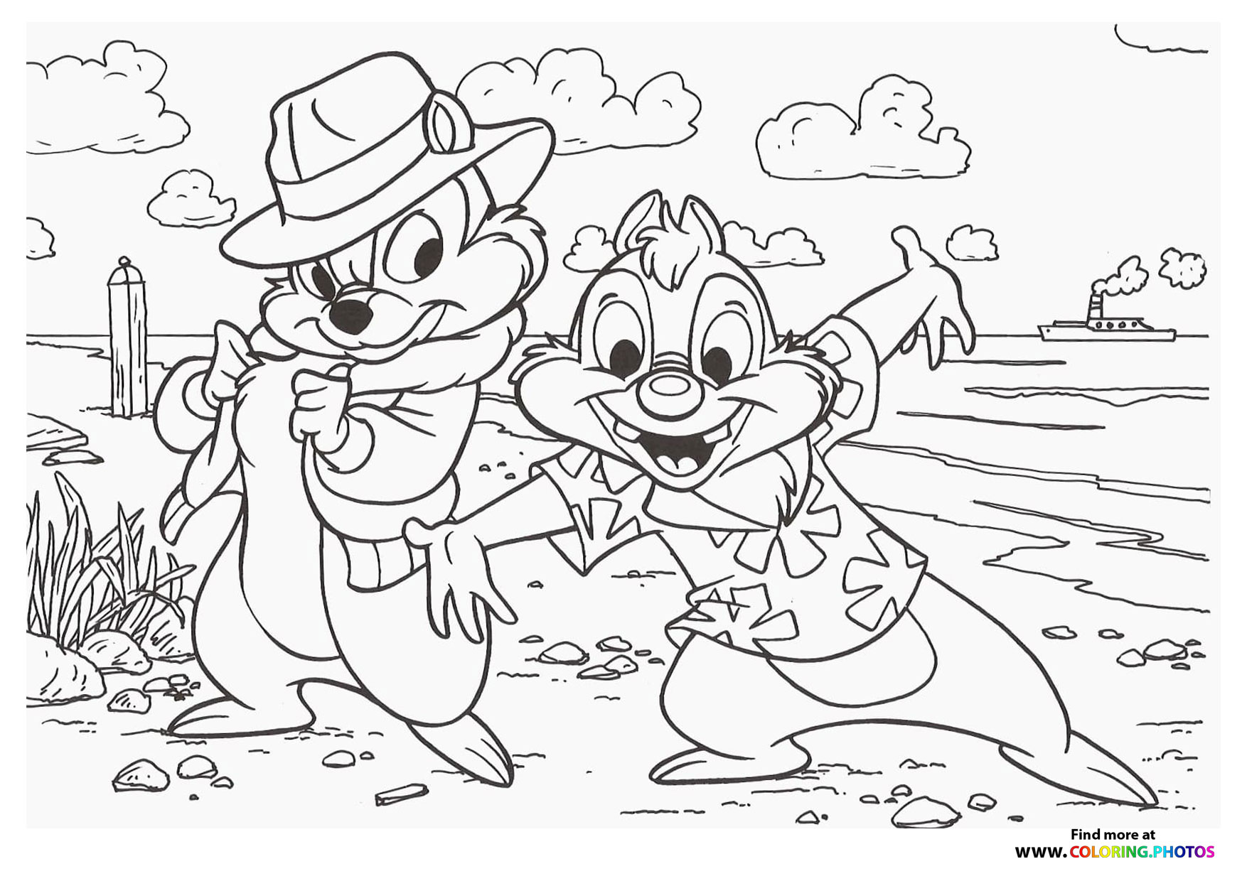 Chip and Dale at the Beach
