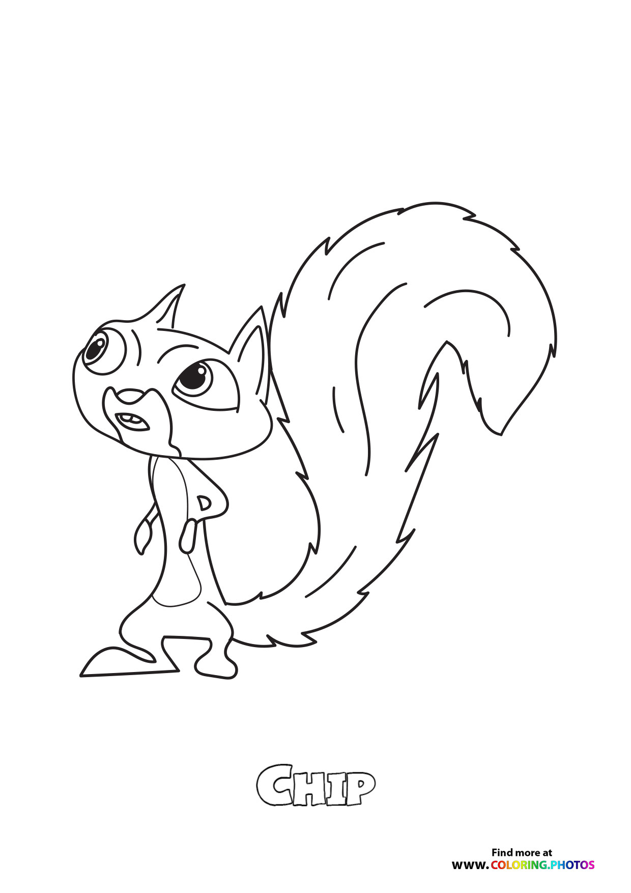 Chip Super Pet coloring page