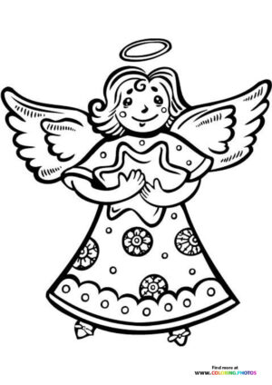 Cheerful Angel with Halo