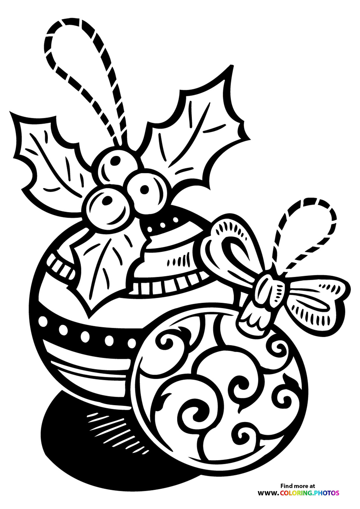 Christmas balls ornament coloring page