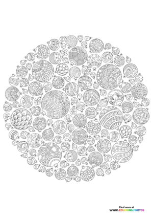 Christmas Baubles Mandala
