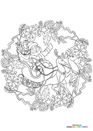 Santa's Sleigh Ride Mandala