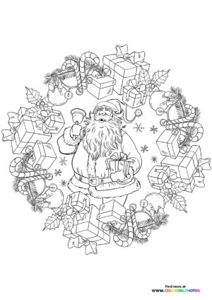 Santa Wreath Mandala