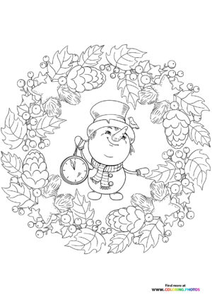Snowman Wreath Mandala