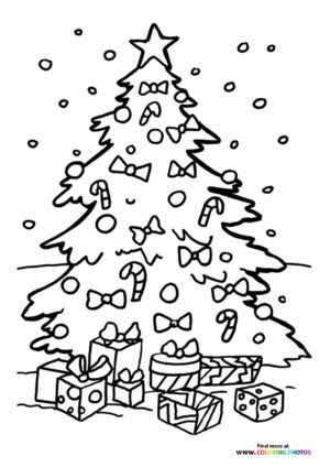 Decorated Christmas Tree with Gifts
