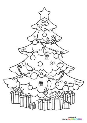 Decorated Christmas Tree with Gifts