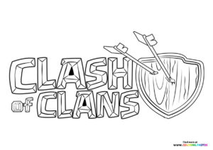 Clash of Clans Logo with Shield