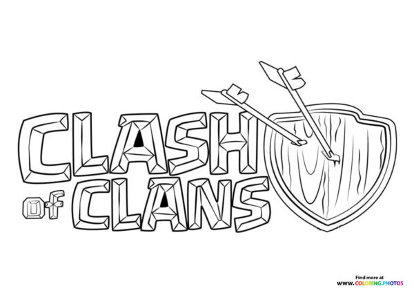 Clash of Clans Logo with Shield