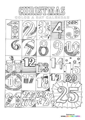 Christmas Color a Day Advent Calendar
