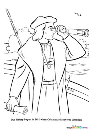 Columbus with Telescope