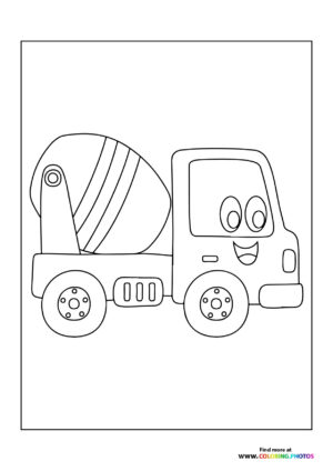 Concrete mixer smiling
