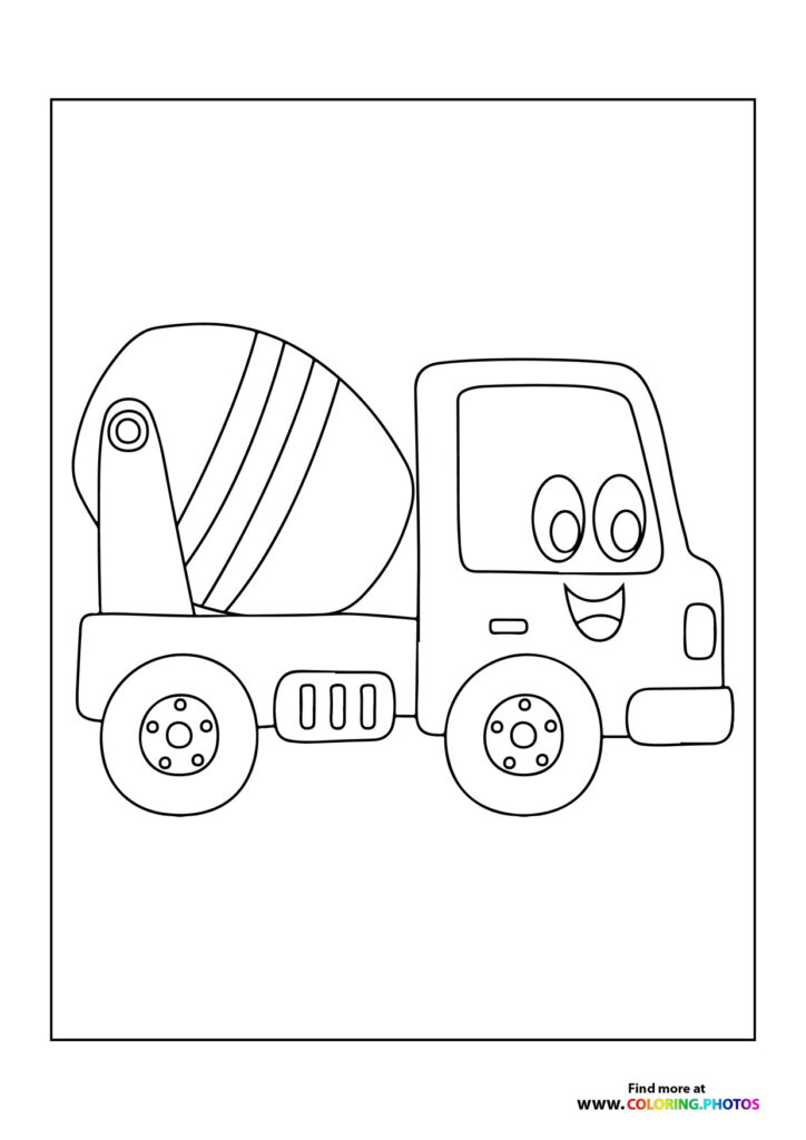 Concrete mixer smiling