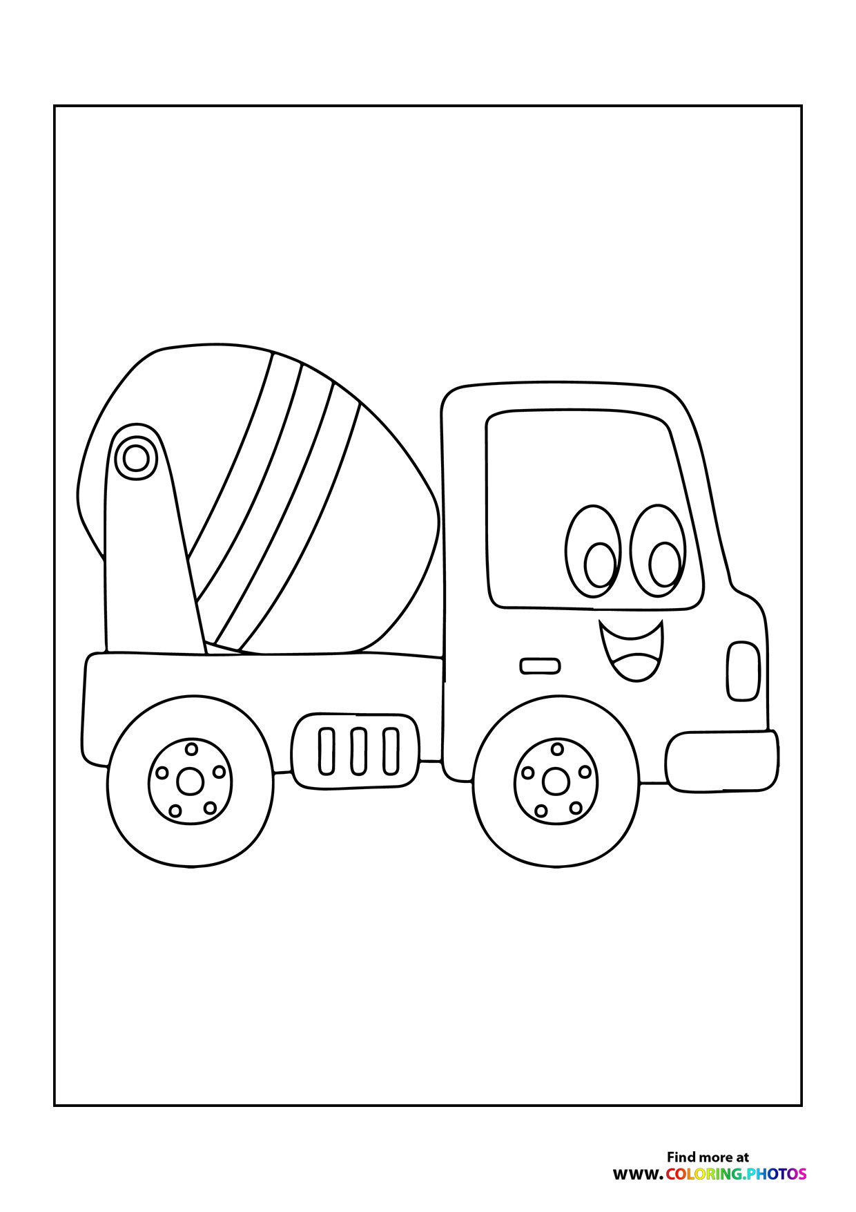 Concrete mixer smiling