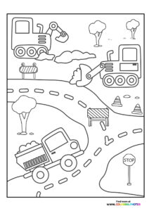 Transport coloring page