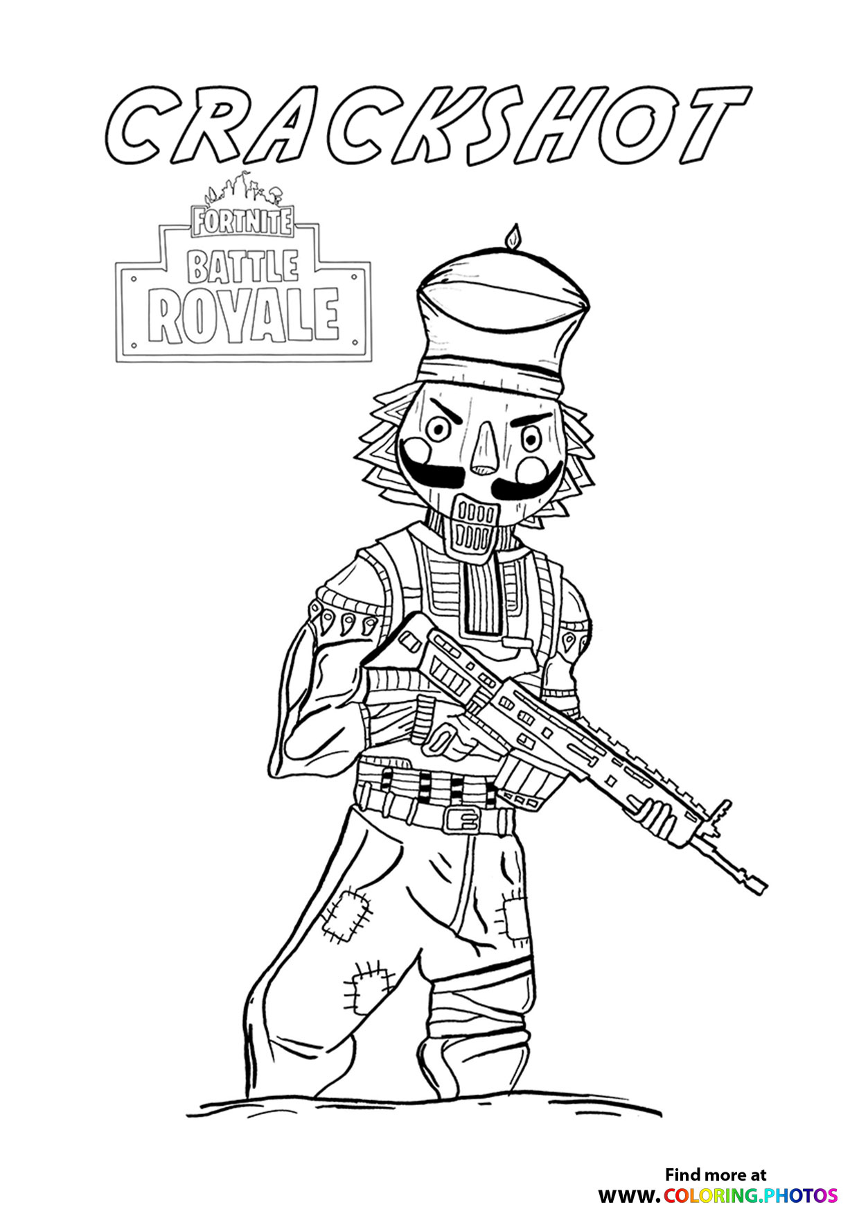 Crackshot - Fortnite coloring page