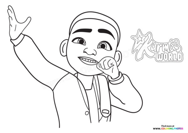 Crash from Karmas world coloring page