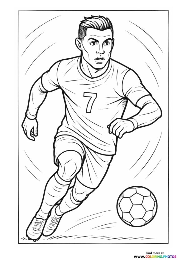 Cristiano Ronaldo playing football