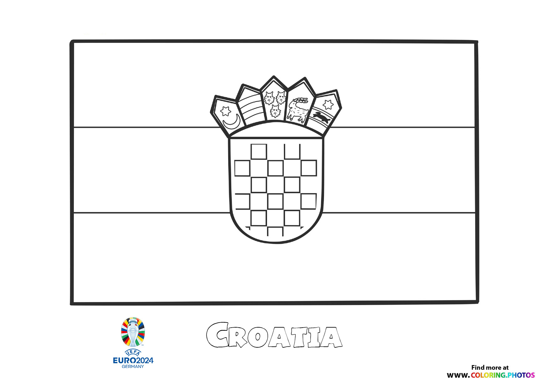 Croatia flag Euro 2024