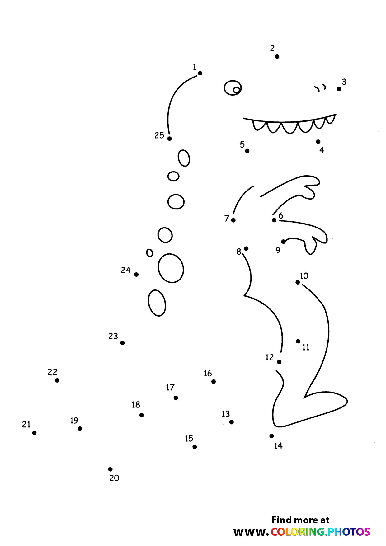 Crocodile dot the dots worksheet