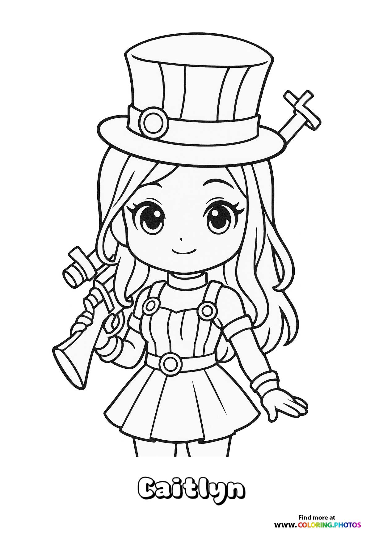 Caitlyn with Rifle and Top Hat
