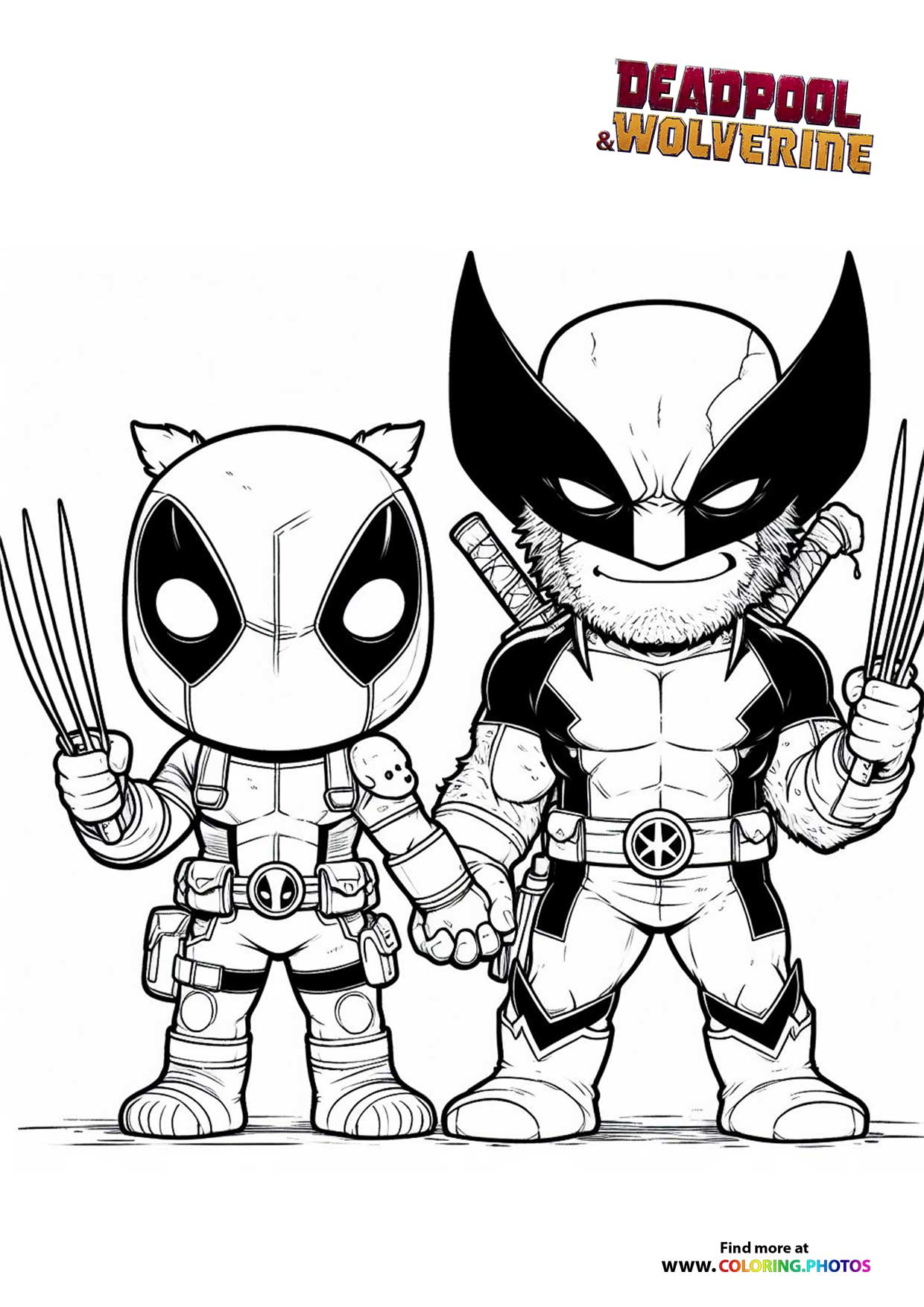 Deadpool and Wolverine Chibi