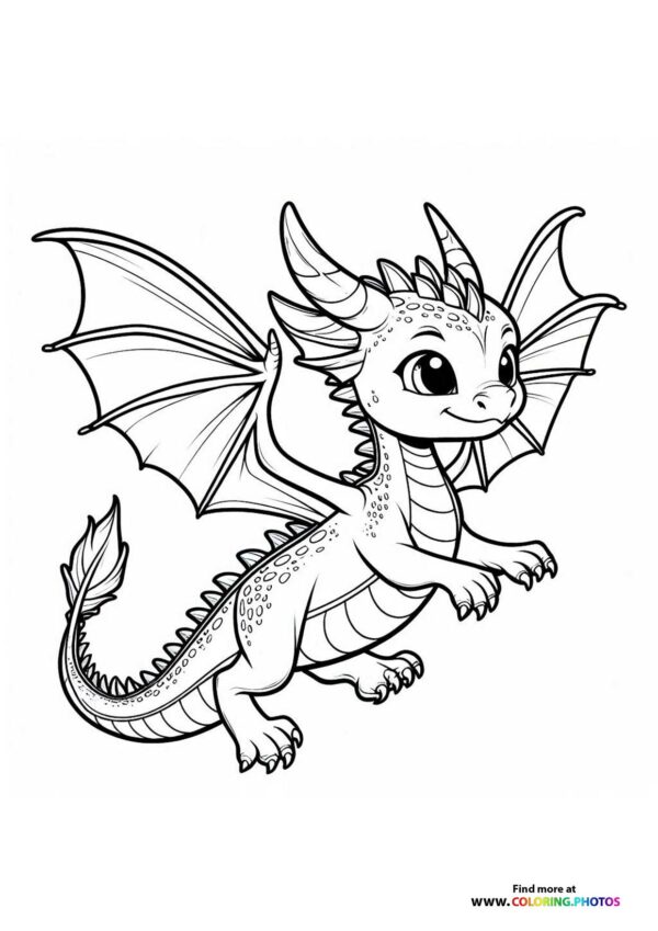 Cute Dragon flying