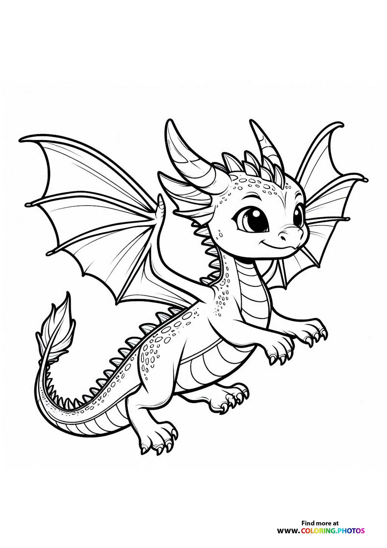 Cute Dragon flying