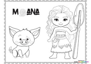 Cute Moana and Pua