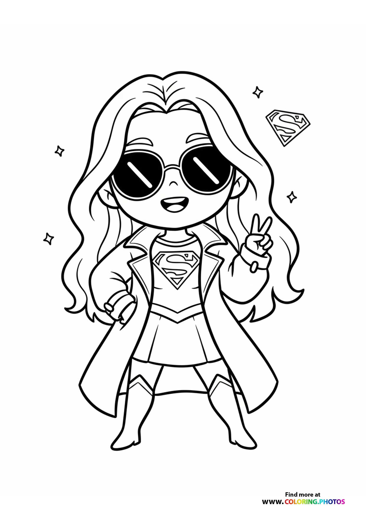 Supergirl in Cool Shades