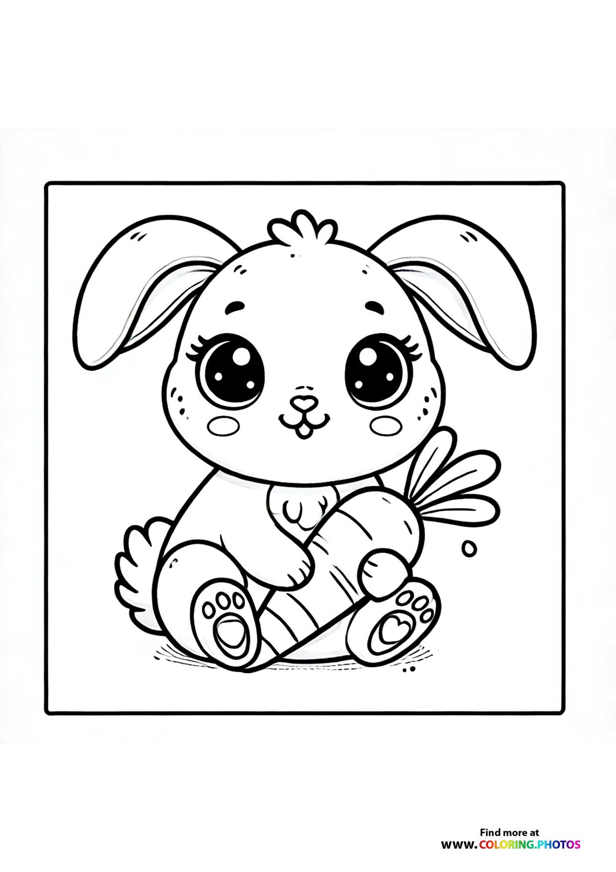 Cute bunny with a carrot