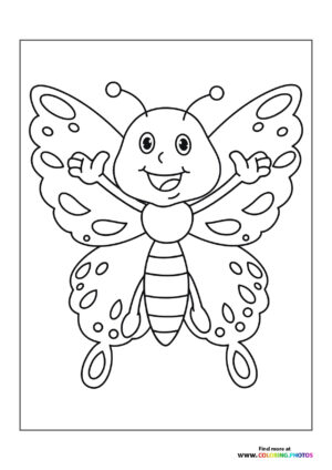 Cute butterfly with hands