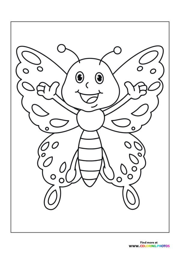 Cute butterfly with hands