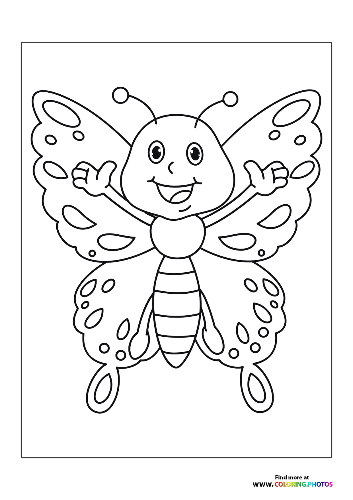 Cute butterfly with hands