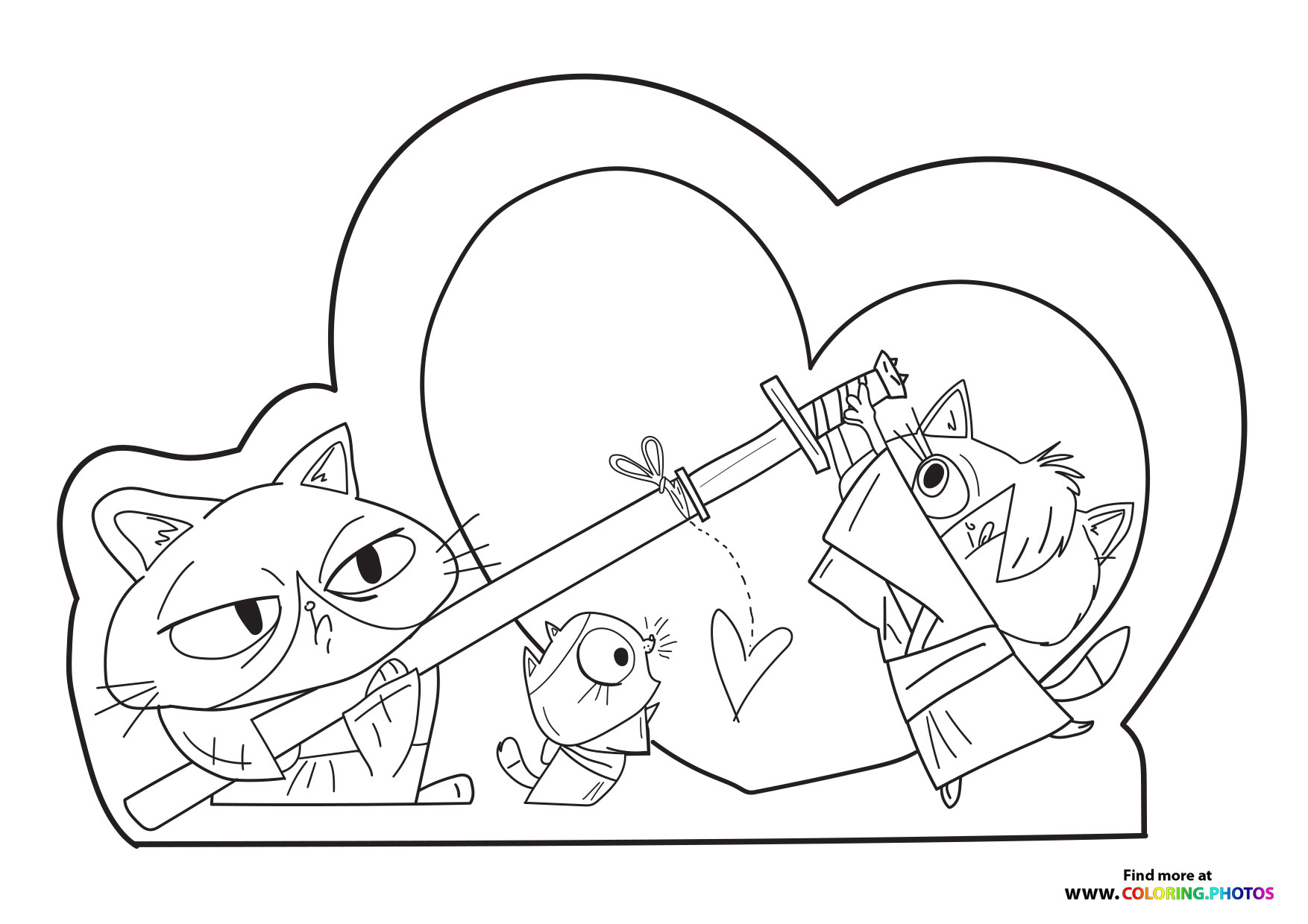 Hank the Samurai Cat with Friends