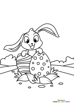 Easter Bunny with Spotted Egg
