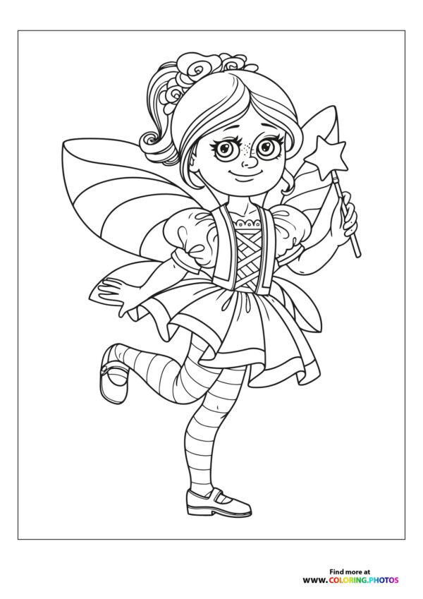 Cute fairy with a wand
