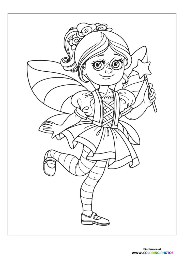 Cute fairy with a wand