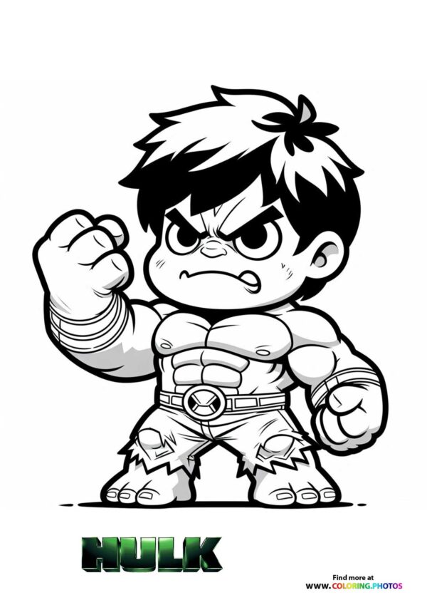 Angry Hulk with Clenched Fist