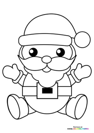 Cheerful Santa Sitting