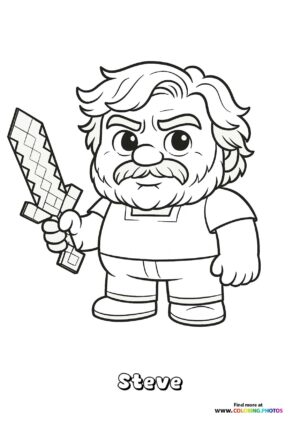 Steve with Pixelated Sword