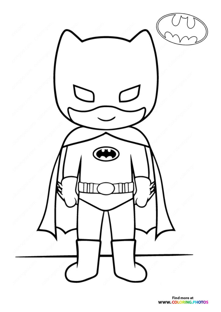 Cute little Batman coloring page