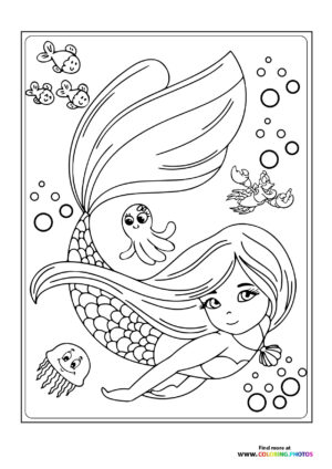 Cute little mermaid