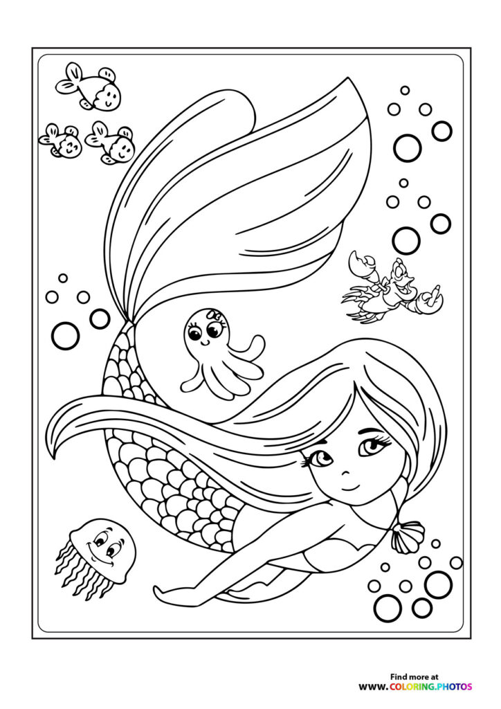 Cute little mermaid