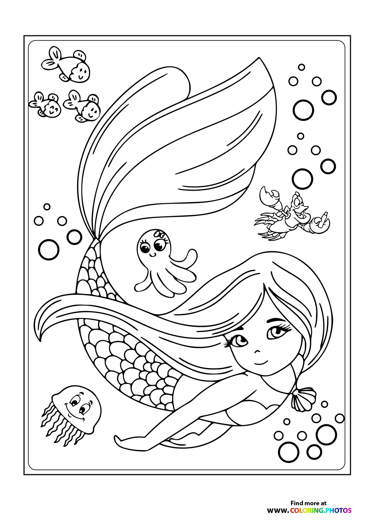 Cute little mermaid